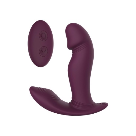 Wibrator G-Spot Hitter z pilotem - 2 silniki, funkcja kiwania, 12,3 cm długości - 2
