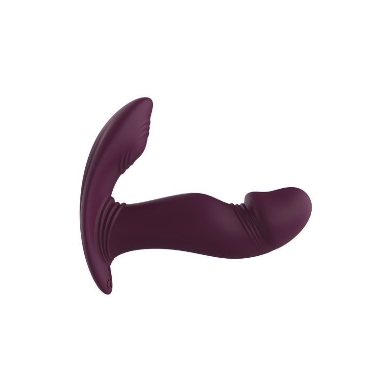 Wibrator G-Spot Hitter z pilotem - 2 silniki, funkcja kiwania, 12,3 cm długości - 5