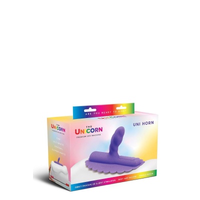 Uni Horn Silicone Attachment - Zagięta, guzowata końcówka do stymulacji strefy G i prostaty, wał 8,9 cm, zgodna z The Unicorn i - 1