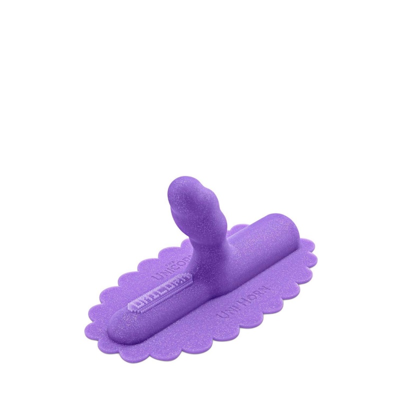 Uni Horn Silicone Attachment - Zagięta, guzowata końcówka do stymulacji strefy G i prostaty, wał 8,9 cm, zgodna z The Unicorn i - 2