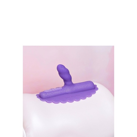 Uni Horn Silicone Attachment - Zagięta, guzowata końcówka do stymulacji strefy G i prostaty, wał 8,9 cm, zgodna z The Unicorn i - 3