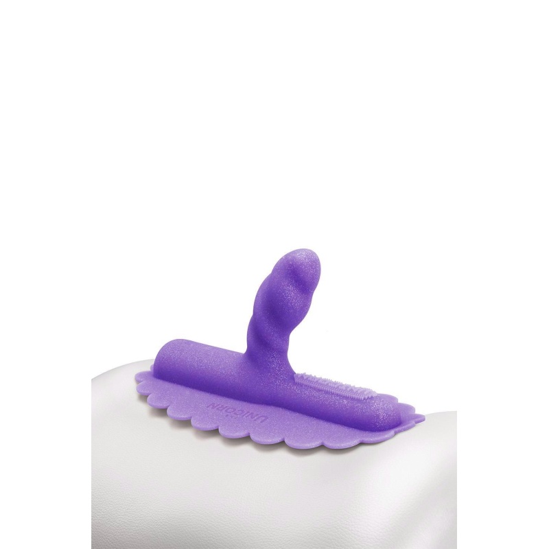 Uni Horn Silicone Attachment - Zagięta, guzowata końcówka do stymulacji strefy G i prostaty, wał 8,9 cm, zgodna z The Unicorn i - 4