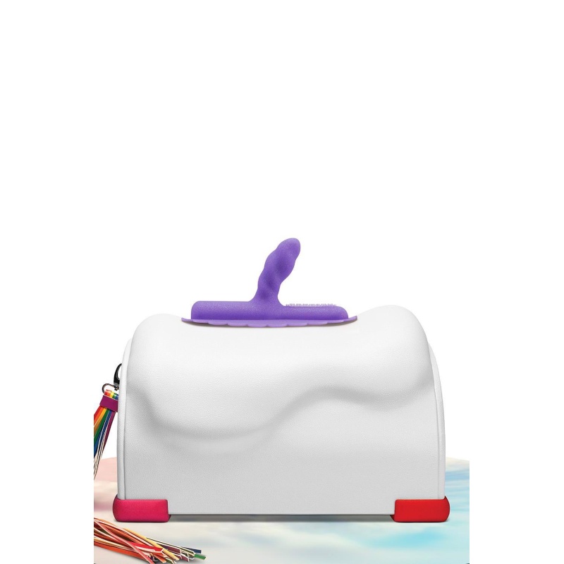 Uni Horn Silicone Attachment - Zagięta, guzowata końcówka do stymulacji strefy G i prostaty, wał 8,9 cm, zgodna z The Unicorn i - 5