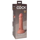 Dildo KCE 6 Dual Density Cock Light — silikon dwuwarstwowy z przyssawką, 17,8 cm, Ø 3,7 cm - 6