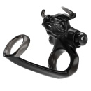 Pierścień erotyczny BULL WARRIOR z wibracjami, 10 cm - 2