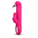 Wibrator króliczek Rabbit Gesture Pink – dwufunkcyjny stymulator łechtaczki i punktu G, 7 trybów wibracji, 3 prędkości, silikon, - 5