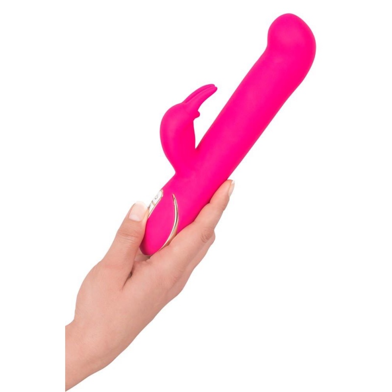 Wibrator króliczek Rabbit Gesture Pink – dwufunkcyjny stymulator łechtaczki i punktu G, 7 trybów wibracji, 3 prędkości, silikon, - 7