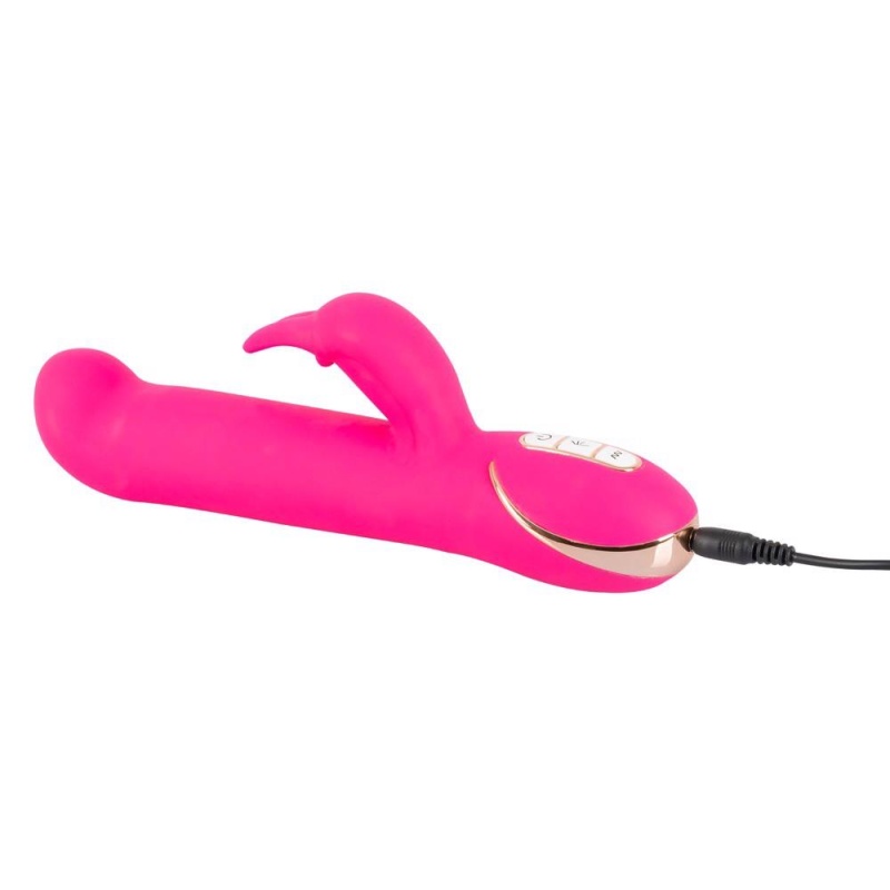Wibrator króliczek Rabbit Gesture Pink – dwufunkcyjny stymulator łechtaczki i punktu G, 7 trybów wibracji, 3 prędkości, silikon, - 8