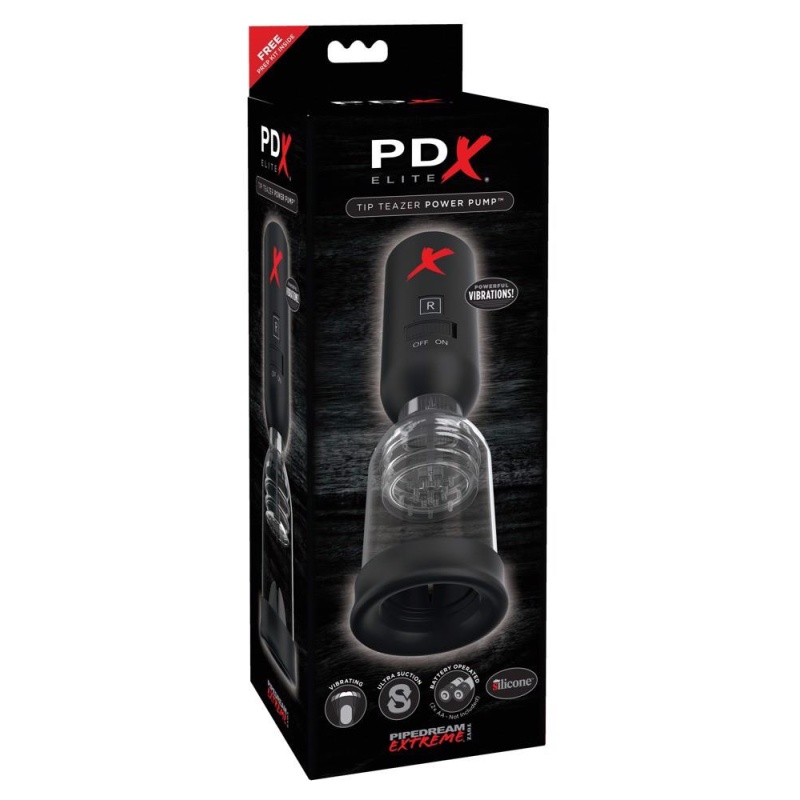 Pompka do żołędzi Tip Teazer – automatyczne ssanie i wibracja, długość całkowita 24,2 cm, średnica wewnętrzna rękawa 3,5 cm - 1