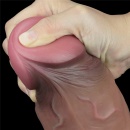 Dwuwarstwowy silikonowy członek Nature Cock 7 cali (17,8 cm) z przyssawką - 11