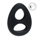 Double Liquid Silicone Cock and Ball Ring - Black - 2