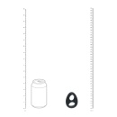 Double Liquid Silicone Cock and Ball Ring - Black - 4