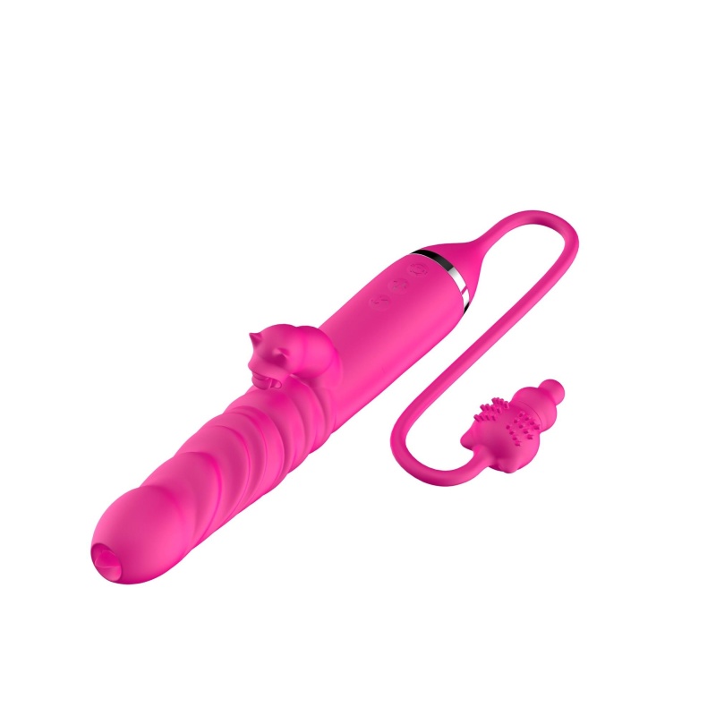 Tongue licking Triple Stimulation Thrusting Vibrator - 12