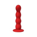 Favorite Red Anal Wand - Małe Czerwone Dildo Analne z Przyssawką i Falistym Reliefem - 2