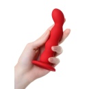 Favorite Red Anal Wand - Małe Czerwone Dildo Analne z Przyssawką i Falistym Reliefem - 5