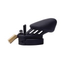 Silikonowa klatka na penisa Silicone Cock Cage - elastyczny silikon i metalowa kłódka, długość 11 cm, średnica 4,5 cm - 4