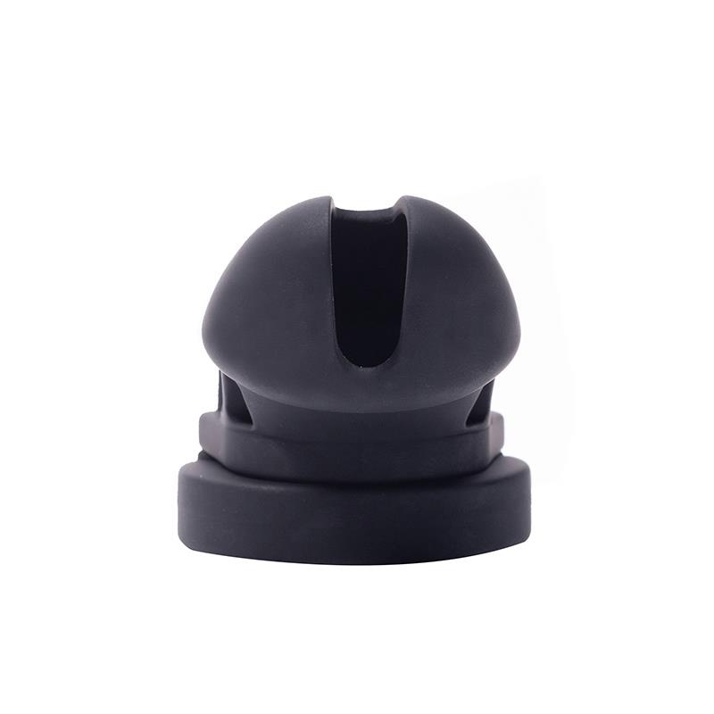 Silikonowa klatka na penisa Silicone Cock Cage - elastyczny silikon i metalowa kłódka, długość 11 cm, średnica 4,5 cm - 6