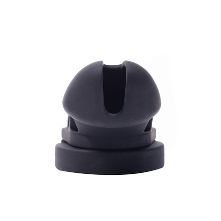 Silikonowa klatka na penisa Silicone Cock Cage - elastyczny silikon i metalowa kłódka, długość 11 cm, średnica 4,5 cm - 6