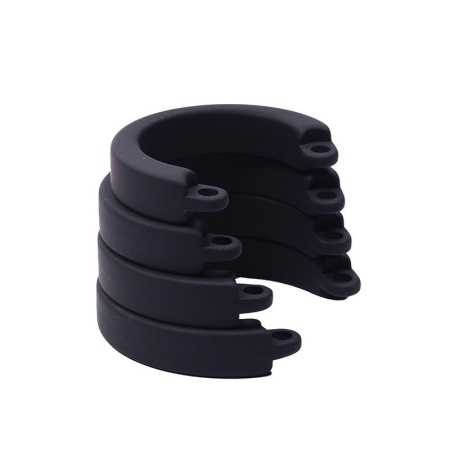 Silikonowa klatka na penisa Silicone Cock Cage - elastyczny silikon i metalowa kłódka, długość 11 cm, średnica 4,5 cm - 7
