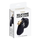 Silikonowa klatka na penisa Silicone Cock Cage - elastyczny silikon i metalowa kłódka, długość 11 cm, średnica 4,5 cm - 11