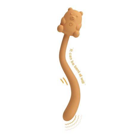Masażer Cute Bear Flirting Stick - elastyczny wibrator silikonowy, 7 trybów, 2,4 cm × 13,35 cm - 3