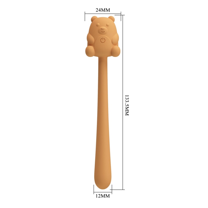 Masażer Cute Bear Flirting Stick - elastyczny wibrator silikonowy, 7 trybów, 2,4 cm × 13,35 cm - 8