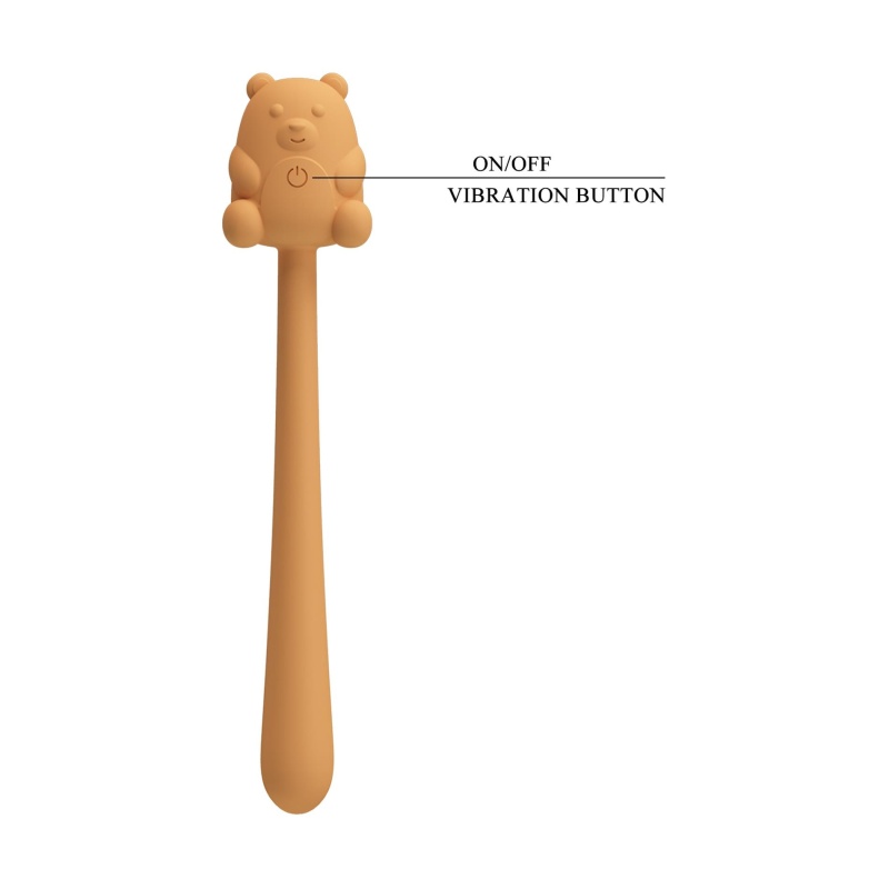 Masażer Cute Bear Flirting Stick - elastyczny wibrator silikonowy, 7 trybów, 2,4 cm × 13,35 cm - 9