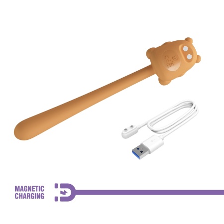 Masażer Cute Bear Flirting Stick - elastyczny wibrator silikonowy, 7 trybów, 2,4 cm × 13,35 cm - 10