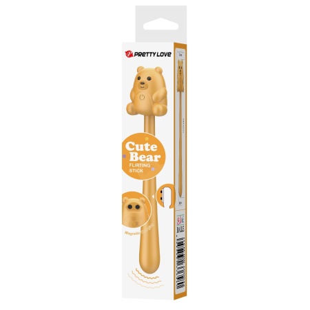 Masażer Cute Bear Flirting Stick - elastyczny wibrator silikonowy, 7 trybów, 2,4 cm × 13,35 cm - 11