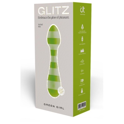 GLITZ GREEN GIRL TRAVEL WAND MASSAGER - 1