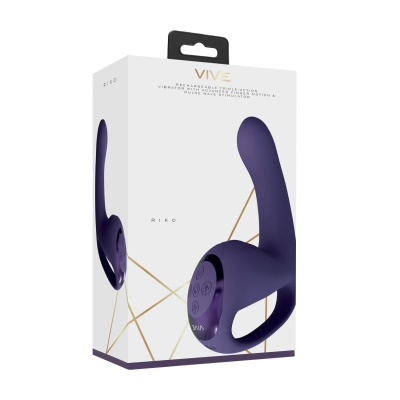 Riko - Rechargeable Triple Action Vibrator with Advanced Finger Motion & Pulse Wave Stimulator – Purple - 1 2