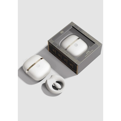 Wibrujący pierścień dla par Apis White sterowany aplikacją (10 × 4,5 × 3 cm) - 1 2