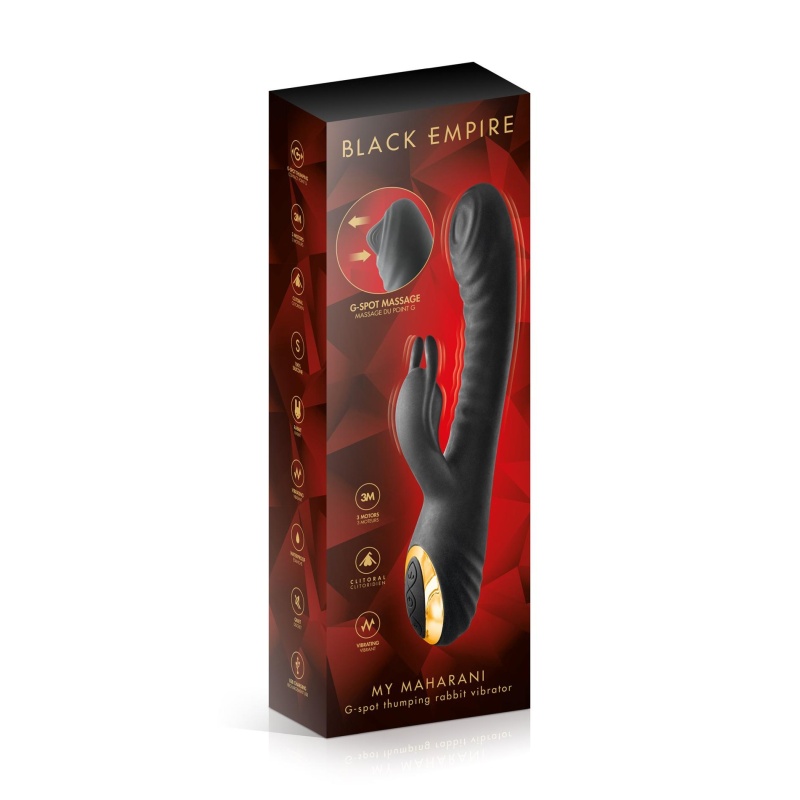 Wibrator króliczy Black Empire - 3 silniki, 10 trybów wibracji, długość 22,5 cm - 3