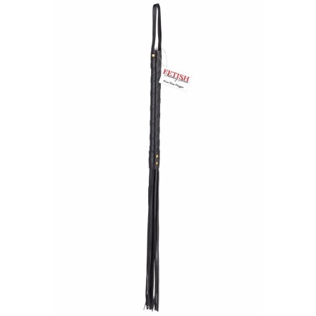 Pejcz First Time Flogger — pleciona rękojeść, frędzle z imitacji skóry, 63,5 cm - 1
