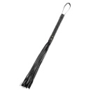 Pejcz First Time Flogger — pleciona rękojeść, frędzle z imitacji skóry, 63,5 cm - 2