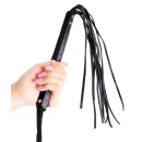Pejcz First Time Flogger — pleciona rękojeść, frędzle z imitacji skóry, 63,5 cm - 4
