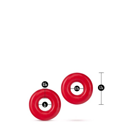 Pierścienie na penisa Stay Hard Donut Rings Oversized z TPE, 20% grubsze od standardowych, średnica wewnętrzna 1,7 cm - 4