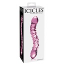 Szklane Dildo Icicles No. 55 Pink – Obustronny Masażer z Ręcznie Formowanego Szkła, 19,5 cm, Ø 3,5 cm - 1