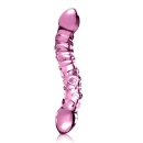 Szklane Dildo Icicles No. 55 Pink – Obustronny Masażer z Ręcznie Formowanego Szkła, 19,5 cm, Ø 3,5 cm - 2