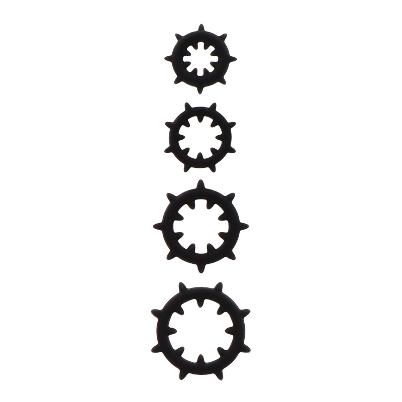 Nipple Enlargers with 8 Rings Black - 4
