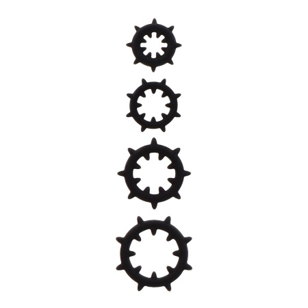 Nipple Enlargers with 8 Rings Black - 4