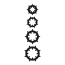 Nipple Enlargers with 8 Rings Black - 4