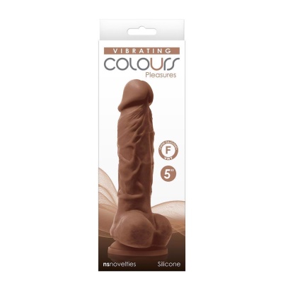 COLOURS PLEASURES VIBE 5" DILDO BROWN - 1