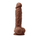 Wibrator Pleasures Vibe 5" - realistyczny silikon satynowy, długość części insertywnej 12,7 cm, średnica 3,8 cm - 2