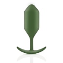 Korek analny Snug Plug 4 Army - obciążony silikon 257 g, długość 13,3 cm, średnica 4,4 cm - 2