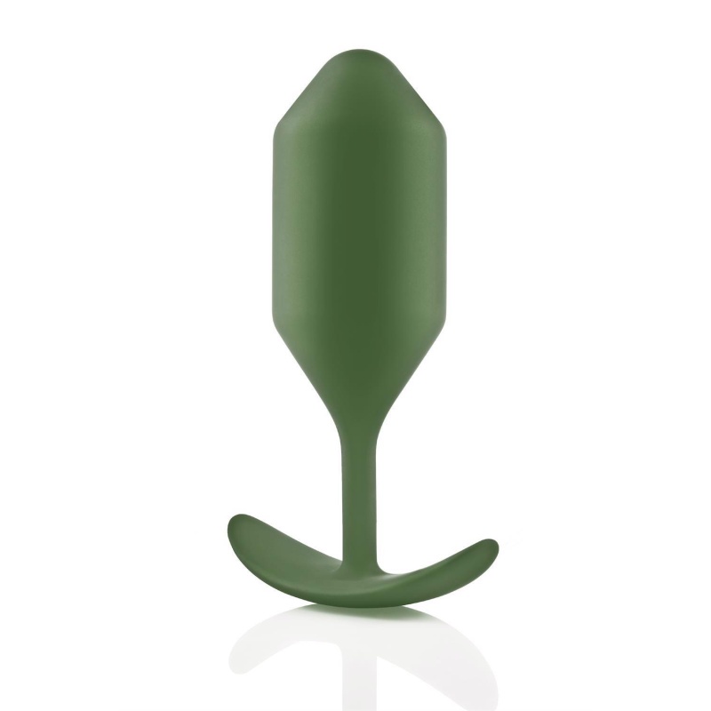 Korek analny Snug Plug 4 Army - obciążony silikon 257 g, długość 13,3 cm, średnica 4,4 cm - 3