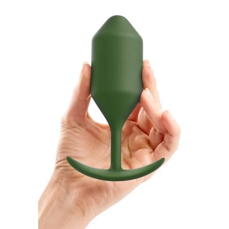 Korek analny Snug Plug 4 Army - obciążony silikon 257 g, długość 13,3 cm, średnica 4,4 cm - 4