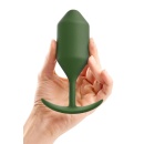 Korek analny Snug Plug 4 Army - obciążony silikon 257 g, długość 13,3 cm, średnica 4,4 cm - 4