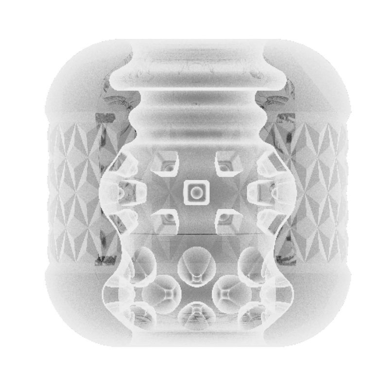 Masturbator Cary - dwustronny, transparentny - 5
