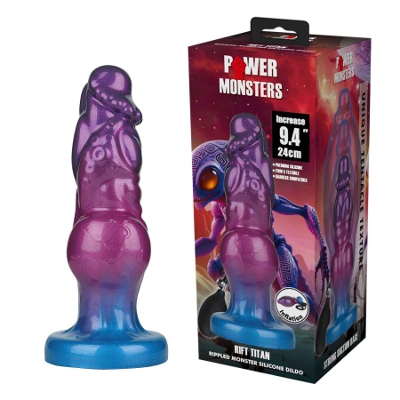 Dildo silikonowe Rift Titan 24 cm z mechanizmem inflacji - 1